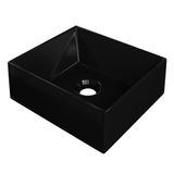 Cuba Pia De Apoio Para Banheiro Retangular 30cm Joy C08 Preto - Mpozenato