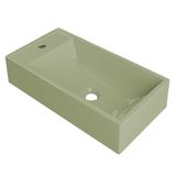 Cuba Pia De Apoio Para Banheiro Retangular 54cm Alva C08 Verde - Mpozenato