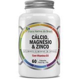 Calcio, Magnésio, Zinco Vitamina D3 60 Capsulas Flora Nativa