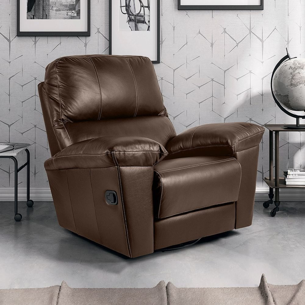 Poltrona Do Papai Para Sala De Estar Relax Marrom