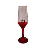 Taça Pomba Gira Tridente Champagne Vidro 186ml