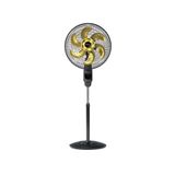 Ventilador De Coluna Mallory Chronos 6 Pás 140w Preto Com Dourado