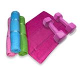5 Pçs Toalha Mão Rosto Corpo Academia Yoga Pilates Colorido