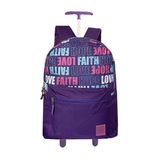 Mochila Escolar Juvenil Rodinhas Reforçada Feminina Grande
