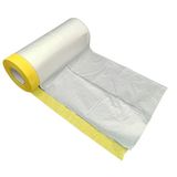 Filme Plástico Com Fita Crepe Protege Cobre Tudo 110cm X 20m