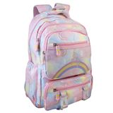 Mochila Escolar Juvenil Menina Resistente Espaçosa Tie Dye