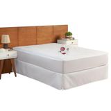 Protetor De Colchão Matelado Impermeável Casal 1 Peça 100% Poliéster - Branco