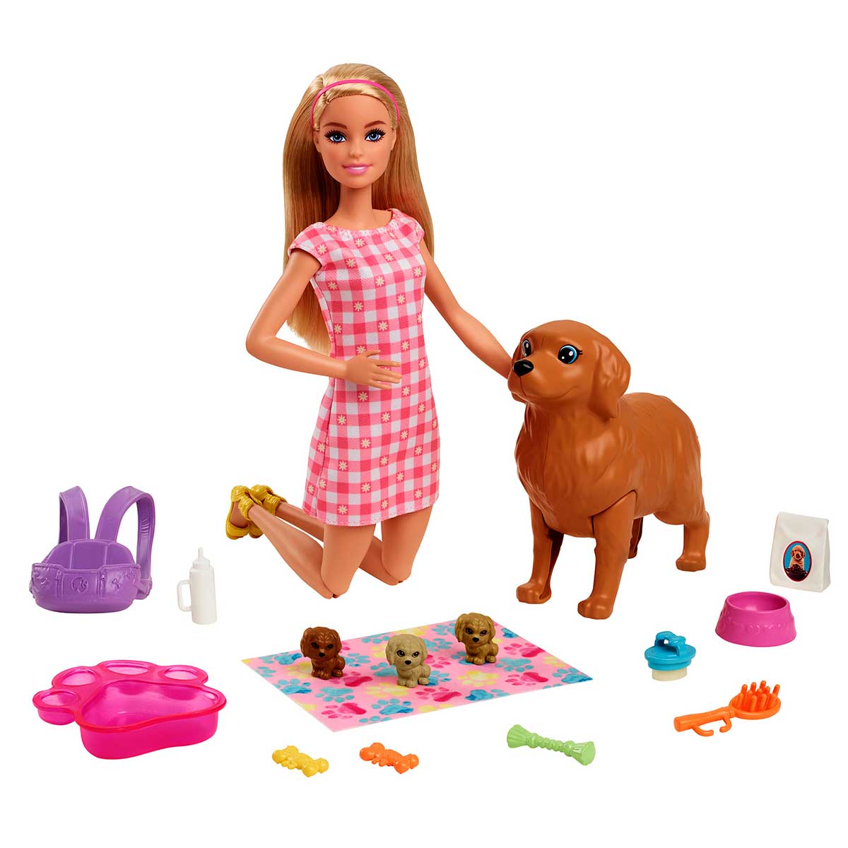 Boneca Barbie Cachorrinhos Recém Nascidos Mattel
