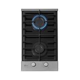 Cooktop A Gás 2 Bocas Platinium Com Trempe De Ferro Fundido Mesa Vidro Fischer Bivolt