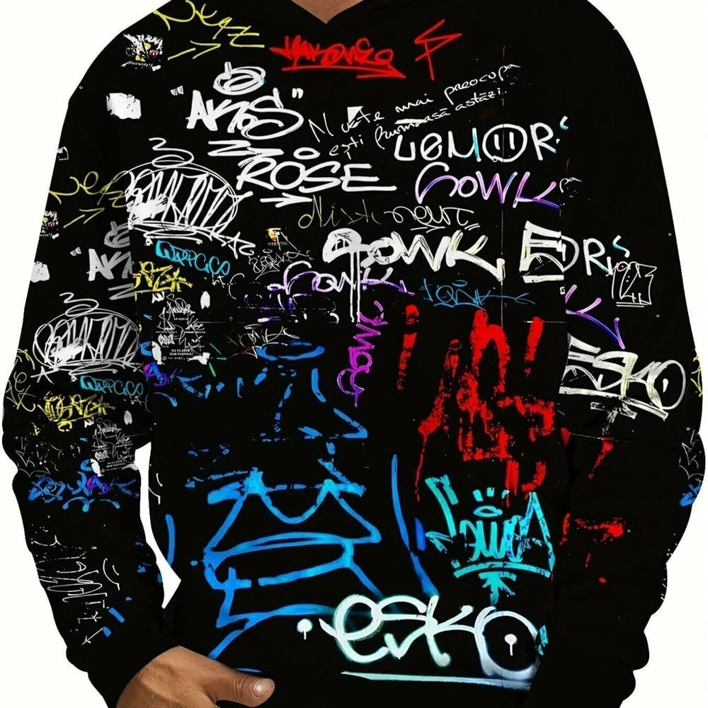 Moletom Masculino 3d Pulver Esportivo Casual Lavvel E Elstico Preto Eegg