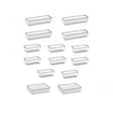 14 Organizadores Multiuso Modular Gavetas Acrílico Cristal