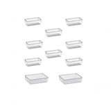 10 Organizadores Multiuso Modular Gavetas Acrílico Cristal