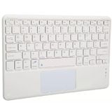 Kit Teclado E Mouse Touchpad Para Tablet Bluetooth Recarregável Branco
