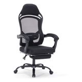 Cadeira Gamer Profissional Preta Apoio Para Pe 127x63x64 Cm