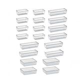 20 Organizadores Multiuso Modular Gavetas Acrílico Cristal