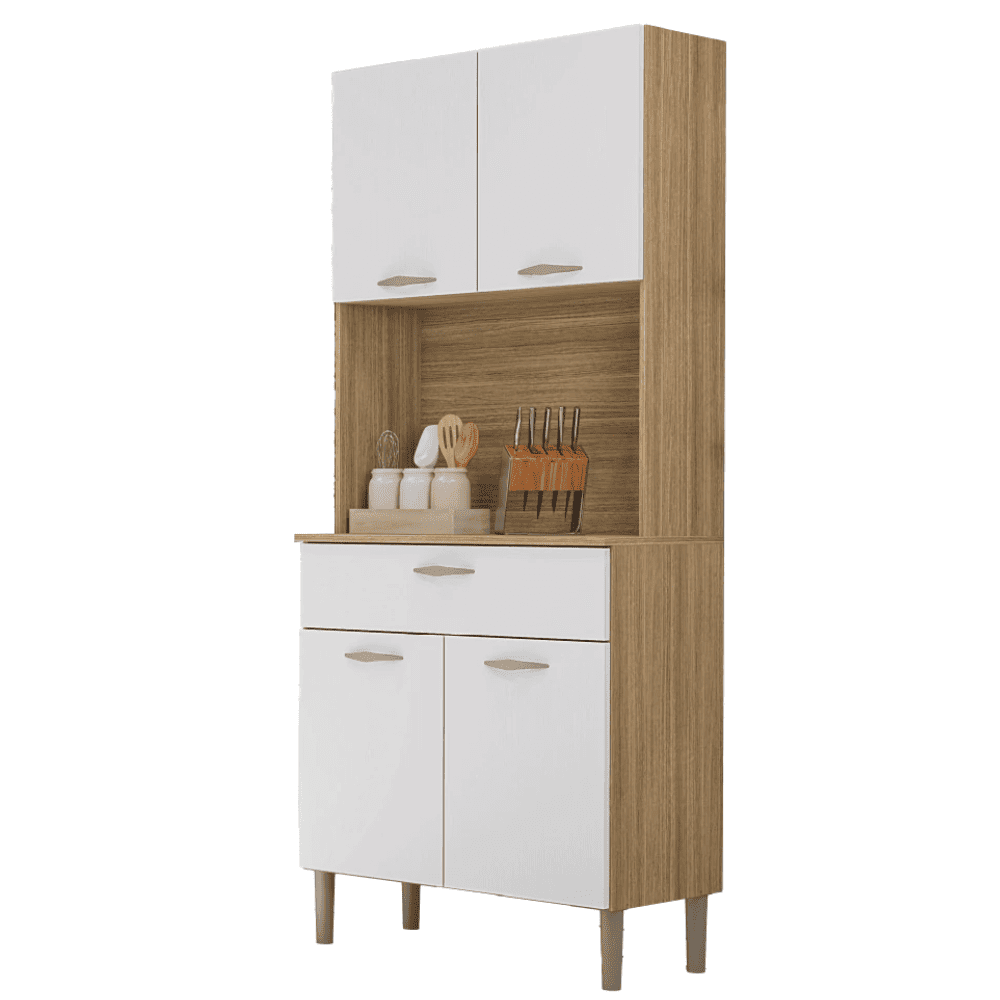 Armário De Cozinha Completa 4 Portas 1 Gaveta Cris Kit's Paraná