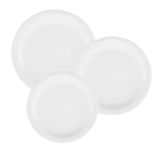 Aparelho De Jantar Jogo 12 Pratos Branco Peso Padrão Oxford