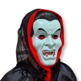 Máscara Do Drácula Com Capuz Para Fantasias