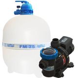 Conjunto Filtro Fm-75 E Motobomba Bmc-150 1,5 Cv Para Piscinas Até 176.000 Mil Litros - Sodramar