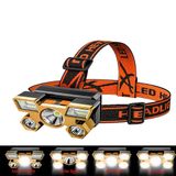 Lanterna Cabeça 5 Leds Super Forte Recarregável Resistente A