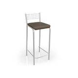 Banqueta Gênova 1B705CR Cromado/Marrom - Kappesberg