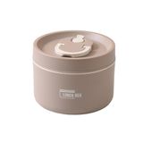 Marmita Térmica Viagem Redonda Isolada Aço Alça 620ml Marrom