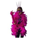 Fantasia De Carnaval Feminina Rosa Choque Luxo