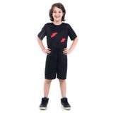 Fantasia Morcego Infantil Colorido Halloween Morceguinhos Tamanho M