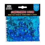 Confete Metalizado Para Balão Quadrado Azul - 25g