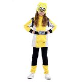 Fantasia Power Rangers Amarelo - Standard - Infantil Tamanho G