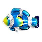 Balão Metalizado Peixe-palhaço Azul - 35 Polegadas