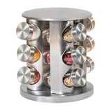 Porta Condimentos Base Giratório Inox 12 Potes 123útil