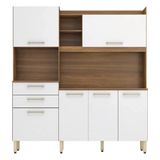 Armario De Cozinha Select Com 6 Portas E 2 Gavetas Amendola/branco