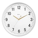 Relógio Herweg Branco Silencioso Ponteiro Dourado Vidro 6866 Branco - Branco