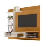 Painel Para Tv Até 55 Polegadas Frizz Supreme Com Led Cor Cinamomo E Off White - Madetec