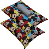 Jogo De Cama Portallar Casal Malha 100% Algodão Disney Mickey Glasses 3 Peças Cinza