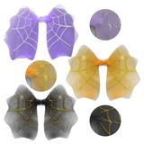 Asa De Halloween Colorida Com Teia De Aranha Glitter Cor Lilás