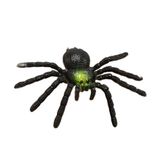 Aranha Tarântula Preta E Verde De Borracha