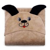 Manta Com Capuz Buettner Microfibra Infantil Super Dog 90cmx90cm Bege Escuro