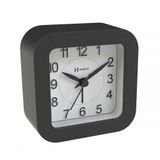 Relógio Despertador Quartz Cabeceira Luz Silencioso Preto - Preto