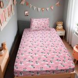 Jogo De Cama Portallar Solteiro Malha Mista Estampado Disney Minnie Nuvem 2 Pçs Rose