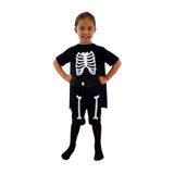Fantasia Halloween Infantil Super Caveirinha Com Acessórios Tamanho Gg