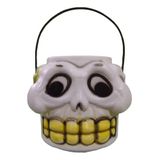 Balde Halloween Caveira Mexicana Florida Com Alça