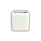 Vaso De Cerâmica Branco Decorativo - 6,5cm X 6,5cm