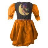 Fantasia Bruxinha Janjan Colorida Infantil Halloween Tamanho Gg