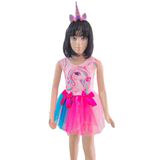 Fantasia Infantil Unicórnio Vestido Com Tiara Tamanho Gg