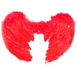 Asa De Anjo Vermelha Infantil - 50cm
