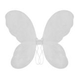 Asa De Borboleta Branco Com Glitter