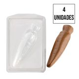 Forma De Silicone Para Chocolate - Cenoura - 4 Unidades