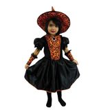 Fantasia Bruxinha Feiticeira Sabrina Infantil Halloween Tamanho P